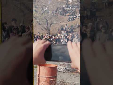 太鼓と呪文のなか火を渡る 長瀞火祭り　#shorts