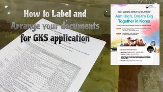 : Global Korea Scholarship- How to Label and Arrange Documents for GKS Application | Embassy Track