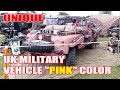 Unique english military vehicle pink color  google maps version bh trip