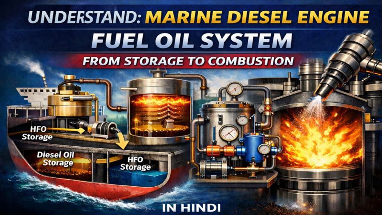 Marine Diesel Engine Fuel Oil System Explained in Hindi | Storage Tank to Combustion