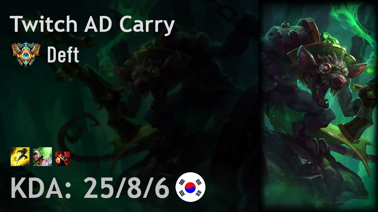 Twitch AD Carry vs Jhin - Deft - KR Challenger Patch 7.5
