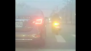 2022.01.13 桃園市大溪區員林路三段 似乎有碰撞到（機車靠右左轉