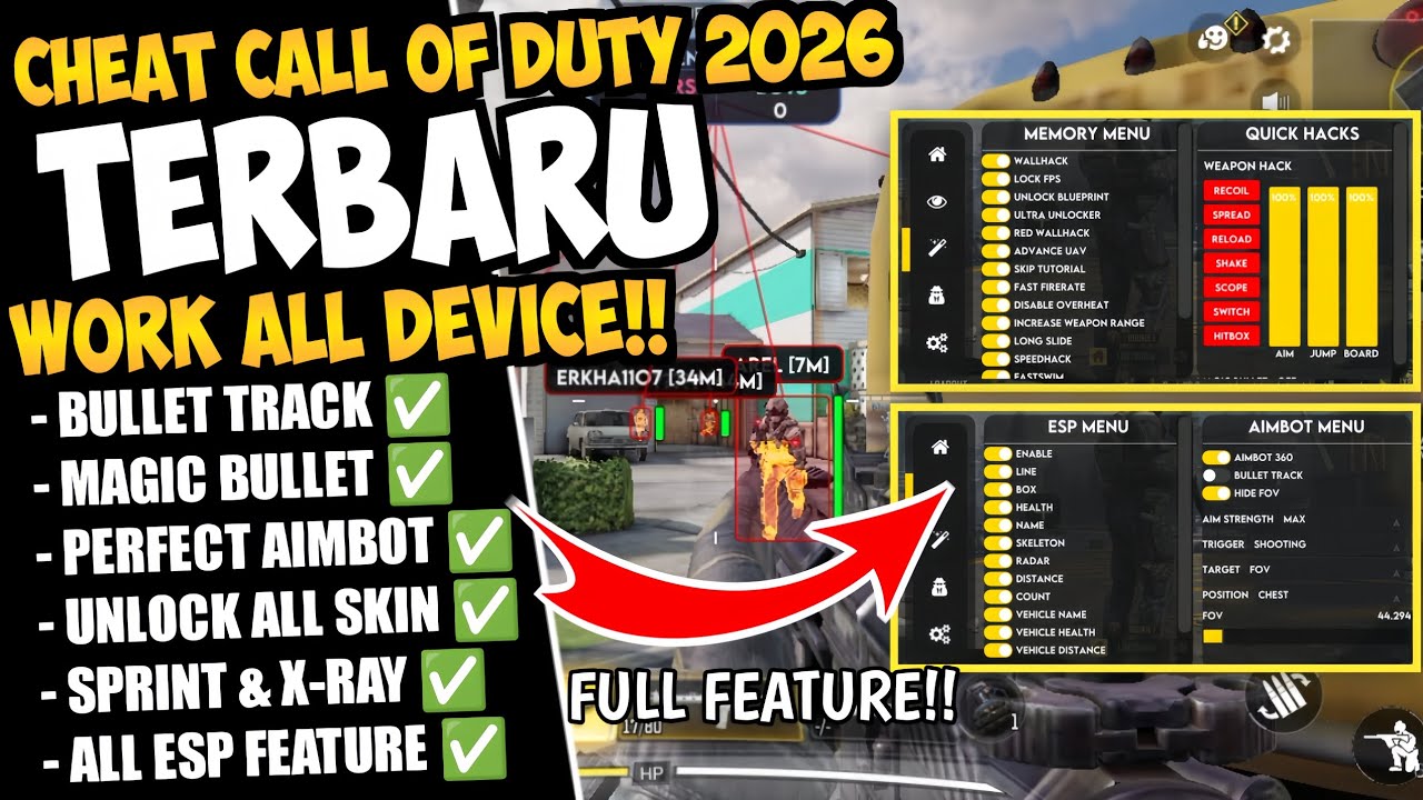 CHEAT APK MOD MENU CODM 2026 NEW SEASON UPDATE ANTI BANNED!!