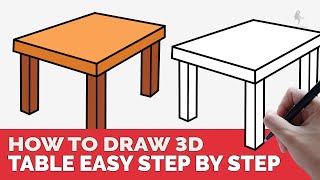 HOW TO DRAW 3D TABLE EASY