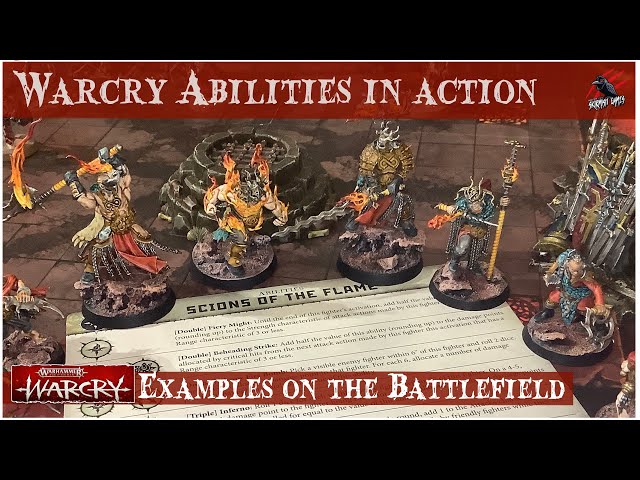 WARCRY ABILITIES SCIONS OF THE FLAME PLAY THROUGH - WITH BATTLEFIELD  EXAMPLES - Warhammer Rules 