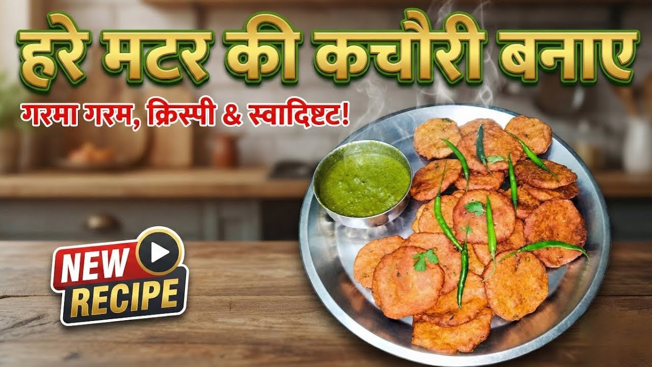 हरे मटर की कचौरी | Matar Kachori Recipe | Crispy & Spicy 😋