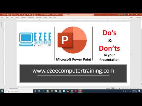 Microsoft PowerPoint -Dos and Don'ts.