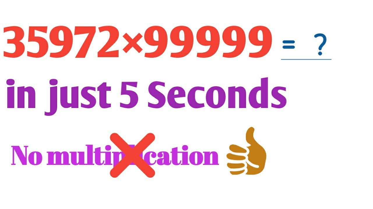vedic maths multiplication by 9s shortcut tricks