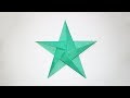 Origami five pointed star  easy origami star tutorial