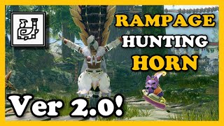 Monster Hunter Rise - NEWEST Rampage HUNTING HORN Build for 3.0 META!