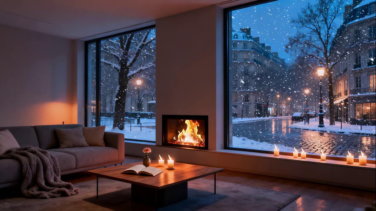 Winter Warmth & Fireplace Glow 🔥 - Focus, Work, & Relax with Soft LoFi