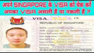 how to check Singapore Visa online