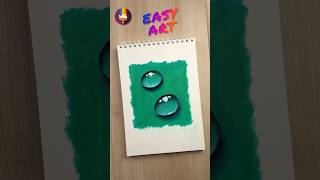 Realistic Water Drop Drawing with Oil Pastels #shorts #drawing