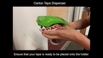 How to load carton tape onto carton tape dispenser?