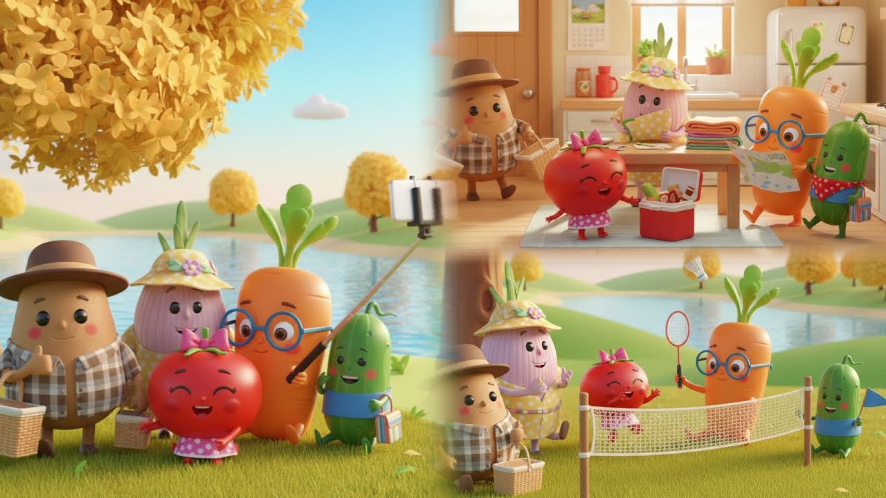 A Vegetable Family Goes on a Picnic?! 🧺🥦 | Fun Story for All Ages