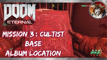 DOOM ETERNAL - Album Location in Mission 3 Cultist Base