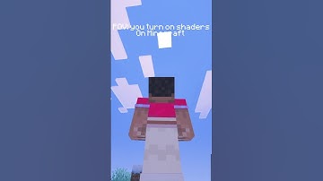POV: when you turn on shaders on Minecraft