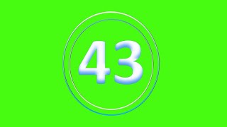 CountDown 43s - (Greenscreen, Sound Effect, No Copy Right)