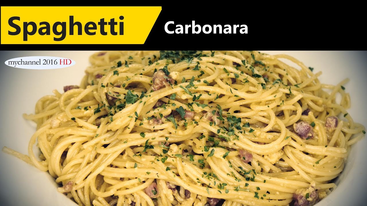 Klassische italienische Spaghetti Carbonara - YouTube