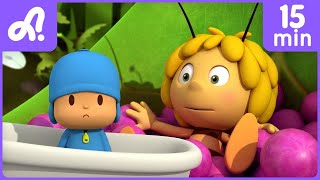 bubble bath fun pocoyo maya get clean animaj kids stories
