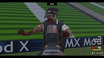 My second 142 score in Zombie mode | Map: Football  | Combat Reloaded