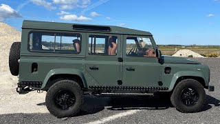 Land Rover Defender 110 Station Wagon EcoBoost with a complete LUCARI interior refit in tan leather.
