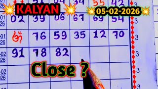 Kalyan Trick Today 05-02-2026 ! Kalyan fix open &amp; jodi ! Kalyan Today ! Kalyan Trick Live 