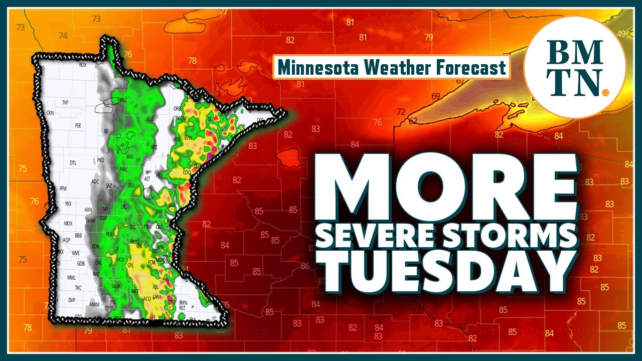 Tracking expected line of strong to severe storms Tuesday - YouTube