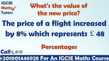 IGCSE Maths Tutors: Solving a Percentages Question from an IGCSE Exam Paper.