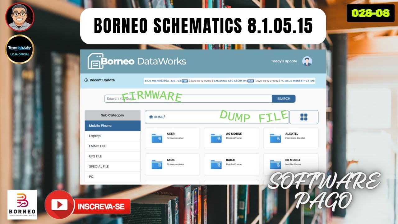 📳Borneo Data Works versão 8.1 - Encontre BIOS - Firmware - Dump File - Root - EMMC File - UFS File