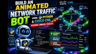 Python Network Automation Bot for Cisco CML: Build TCP Traffic Generator & SNMP Monitoring