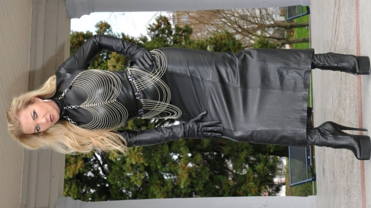 🆕 Новейшая коллекция идей для образов с платьями из искусственной латексной кожи и туфлями на выс...