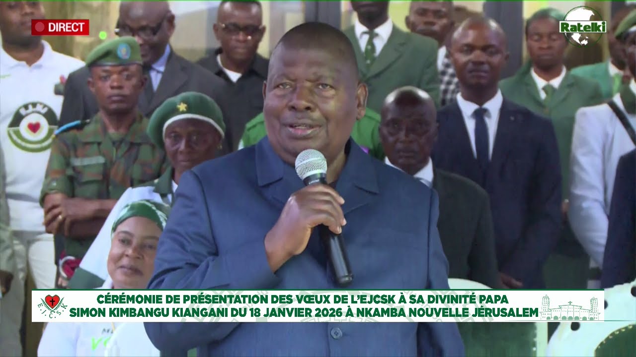 PRESENTATION DES VOEUX DE L'EJCSK A SA DIVINITE PAPA SKK DU 18 JANVIER 2026 A NKAMBA