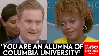 'Somehow Slipped My Mind...': Peter Doocy Questions KJP About Columbia As An Alum