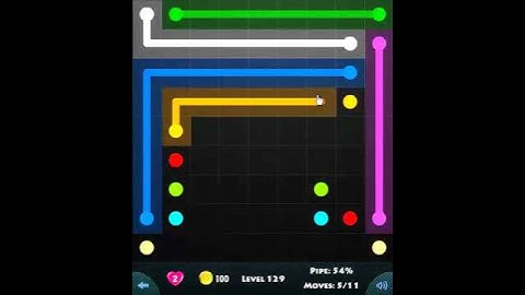 flow game facebook - beginners pack level 129 Connect the dots