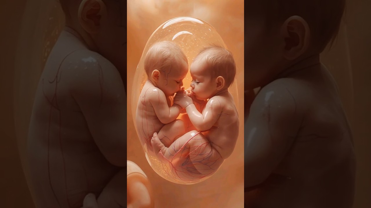 Twin Babies in Womb | Realistic 3D Animation & Pregnancy Journey 