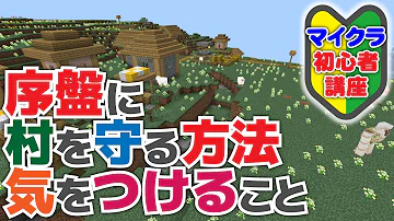 序盤に村を守る方法 村でやってはいけないこと マイクラ初心者講座 15 マイクラ統合版1 19 0 1 