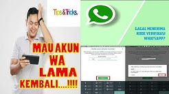 Jarang Diketahui..!! Cara Mengembalikan Akun WA Lama Yg Terkendala Verifikasi, Kartu Hilang & Mati.. - Durasi: 8.51. 