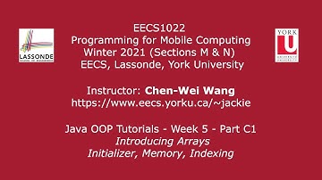 [HD] EECS1022 W21 - Java Tutorials - Week 5 - Part C1 - Arrays: Initializer, Memory, Indexing