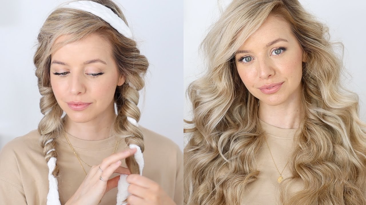 The Best Heatless Overnight Curls Tutorial Robe Curls Youtube