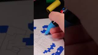 Drawing Warden from Minecraft #short #shorts  #minecraft #Liseku #art  #posca #markers