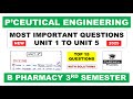 Pharmaceutical Engineering 3rd Semester Most Important Questions | Carewell Pharma