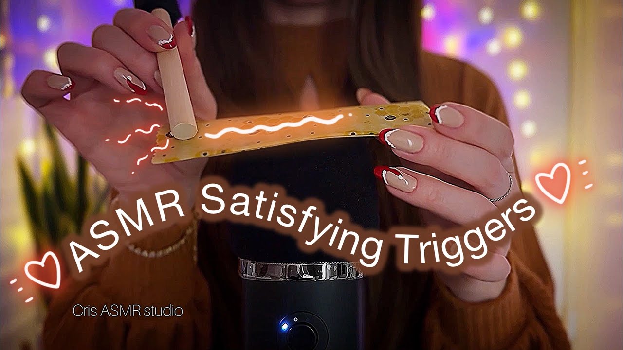 ASMR Satisfying Triggers - Scratching, Tapping and Crinkling( No ...