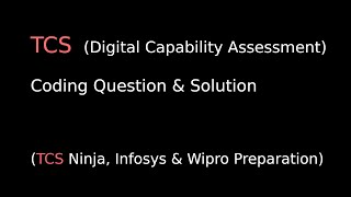 TCS DCA/Ninja (Coding Preparation - Hacker Earth Problem)