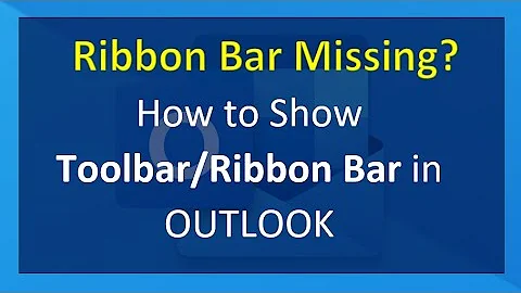 Ribbon Bar Missing? Show Toolbar/Ribbon Bar in Outlook (easy!)