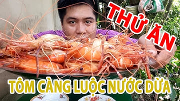 TÔM LUỘC NƯỚC DỪA ăn cực ngon ! I PÉ TRÒN TRÒN