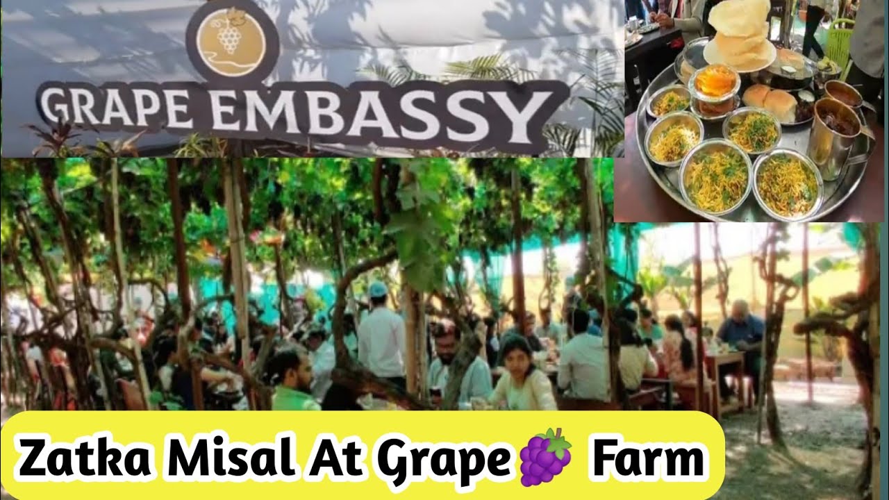 Nashik's Famous Zatka Misal in a GRAPE FARM Grape Roof Restaurant in