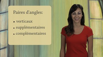 Angles complémentaires et supplémentaires - Géométrie