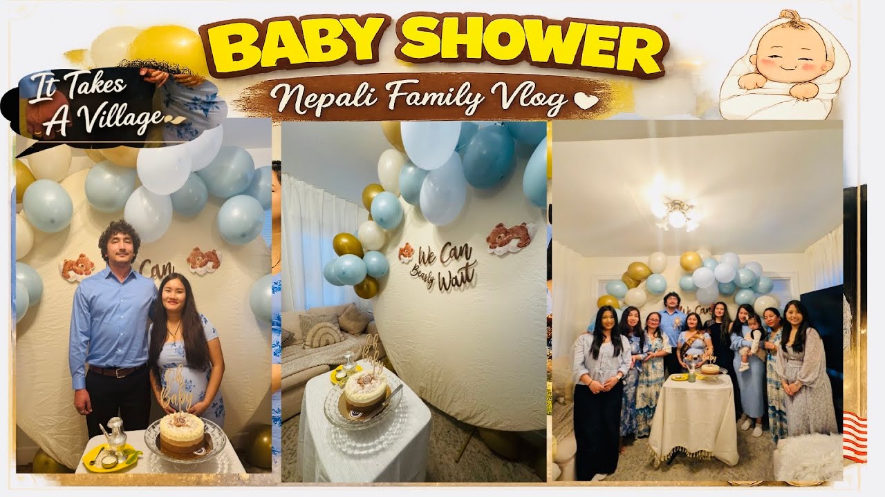 We can bearly wait, Nepali family living in New York, Baby shower 🐻💕💕