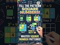 how to fill the pattern of square numbers